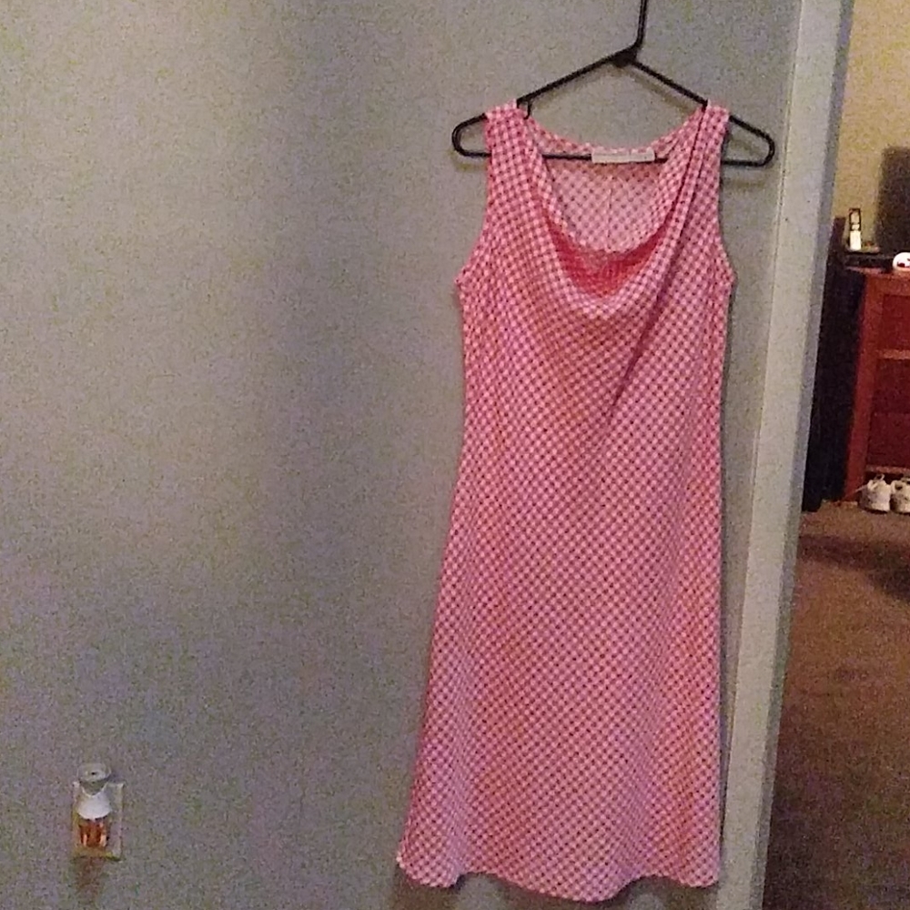 Pink & white dress